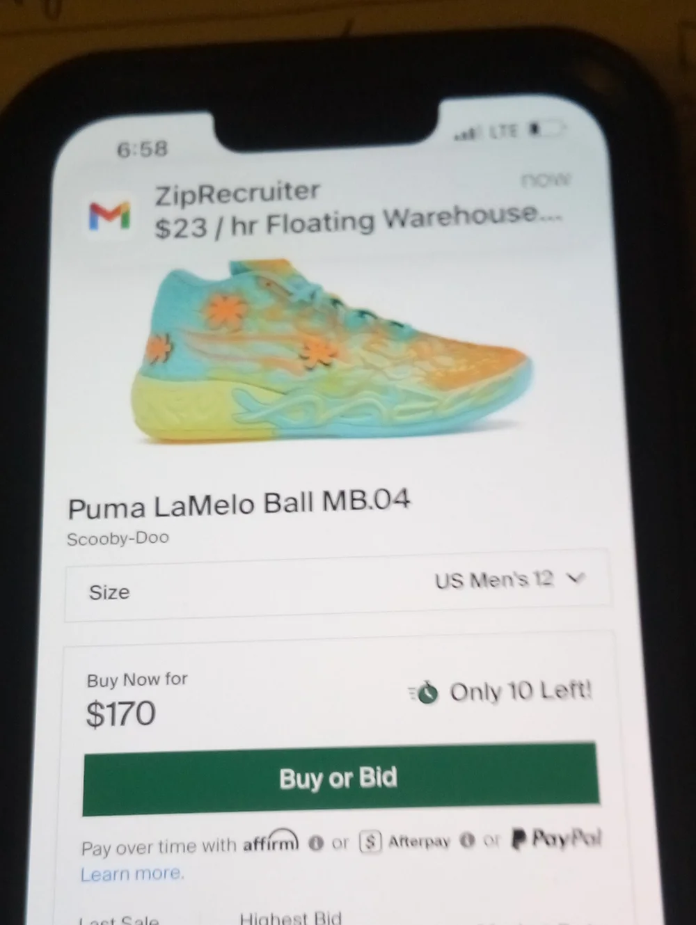Puma MB.04 Scooby-Doo Mystery Machine Size 11 Men Item 26